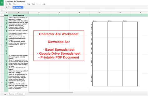 Character Arc Worksheet by illuminara on DeviantArt