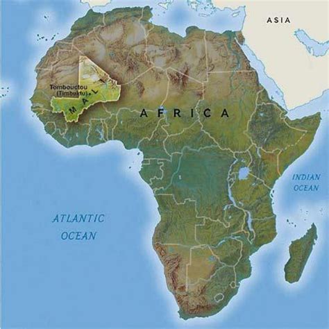 Timbuktu Mali map - Tombouctou Mali map (Western Africa - Africa)