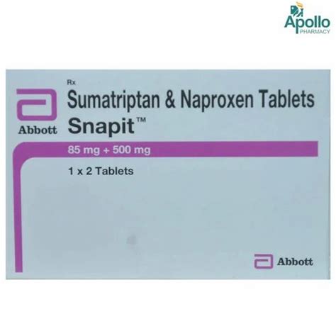 Sumatriptan Succinate Tablets, 1 X 10, Treatment: Anti-migraine at Rs ...