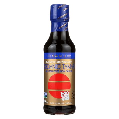 San - J Tamari Soy Sauce - Organic - Case of 6 - 10 Fl oz. - Walmart ...