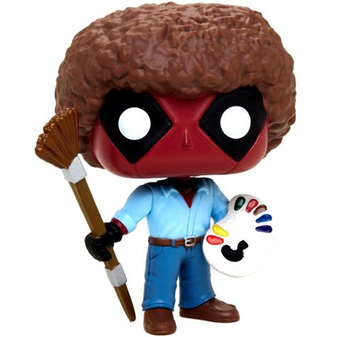 Funko Pop! Deadpool As Bob Ross Figure - GeekAlerts