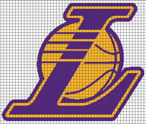 Los Angeles Lakers (Chart/Graph AND Row-by-Row Written Crochet ...