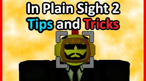 Roblox In Plain Sight 2 Tips and Tricks! - YouTube