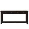 URTR 63 in. Black Rectangle Wood Console Table Long Sofa Table Cabinet ...