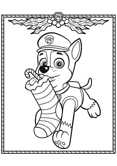 Chase Paw Patrol coloring pages to download and print for free