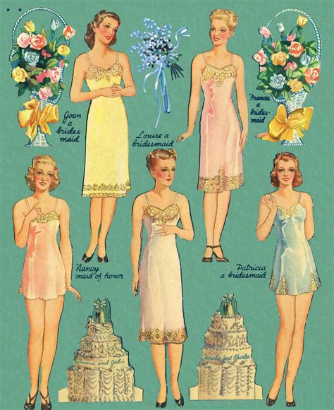 Wedding Paper Dolls Printable