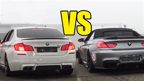 BMW M5 F10 vs BMW M6 - RACE! - YouTube