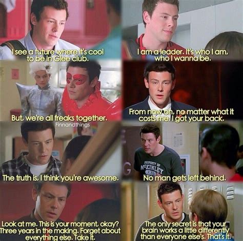 Finn Hudson | Glee quotes, Glee memes, Glee funny