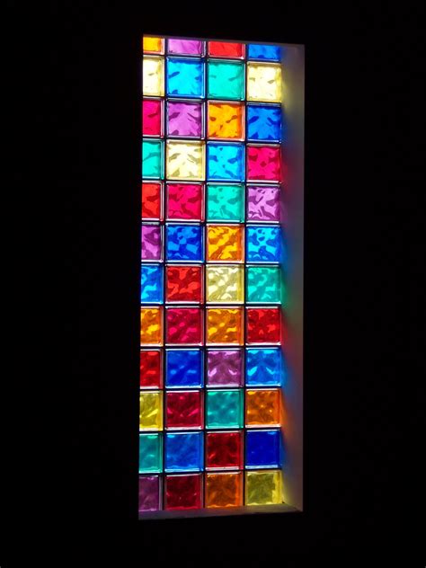 Colored glass block window - would love this for the downstairs bathroom! Glass Blocks Wall ...