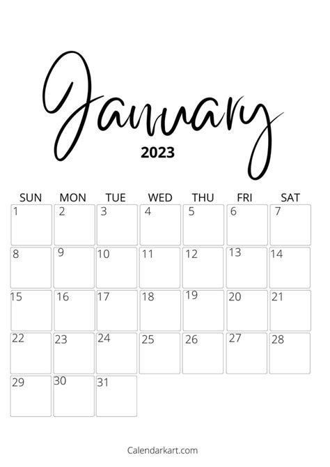 Free Printable January 2023 Calendar - 6 Pages - Free Printable Calendar Templates, Calendar ...