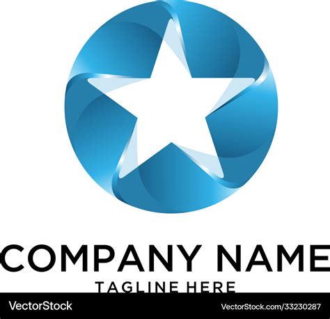 Blue star logo Royalty Free Vector Image - VectorStock