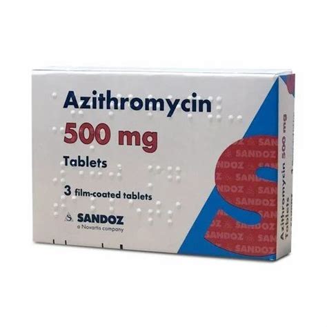 Sandoz Azithromycin 500 mg Tablets , Strip of 3 Tablets at Rs 345/box | Mahaveer Chowk | Bikaner ...