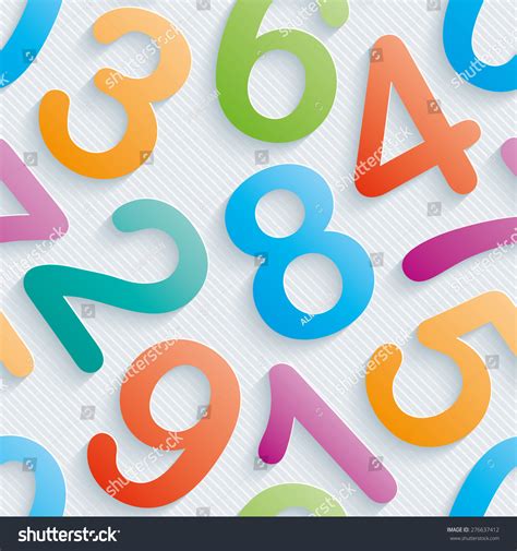 Colorful Numbers Wallpaper Seamless Background 3d Stock Vector (Royalty ...