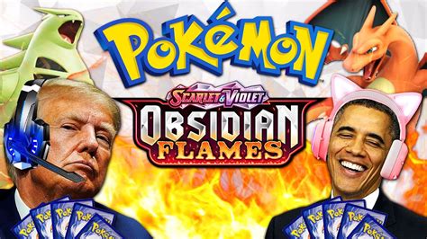 US Presidents Open Pokemon Cards - Obsidian Flame - YouTube