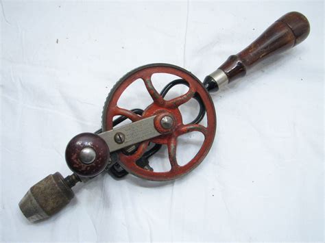 Antique 1896 Goodell Pratt Toolsmiths Egg Beater Hand Crank Drill Tool | eBay