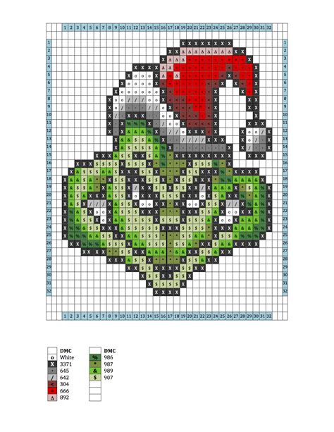 Grinch Cross Stitch Free Pattern