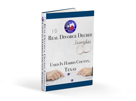 Harris County Texas Divorce Decree Template Packet | Law Form Starter