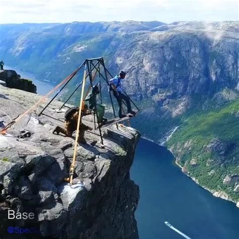 Base Jumping From Kjerag Cliff In Norway | Base jumping, Norway, Travel pictures