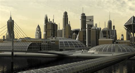 Sci-Fi City 3D Model – WireCASE