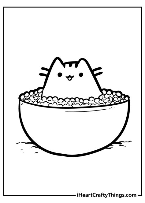 Potato Chip Pusheen Coloring Pages Printable - DanteecHarris