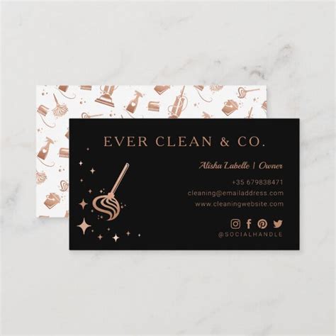 Mop Professional Maid & House Cleaning Business Card - Moodthology Papery