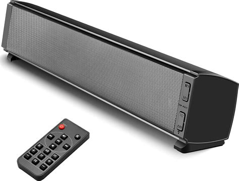 Soundbar PC and TV Speakers, Tensphy 120dB Bluetooth 5.0 Soundbar with Built-in Subwoofer ...