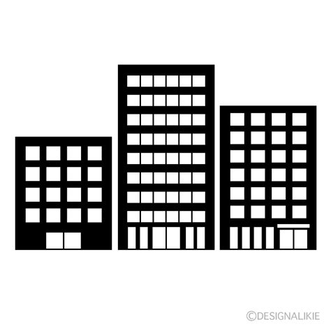 Buildings Silhouette Clip Art Free PNG Image｜Illustoon