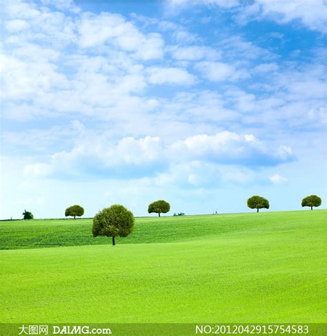 蓝天绿地高清,风景图片,素材_大山谷图库