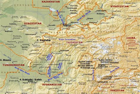 Pamirs Mountains Map