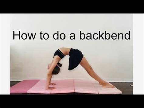 How to do a backbend - YouTube