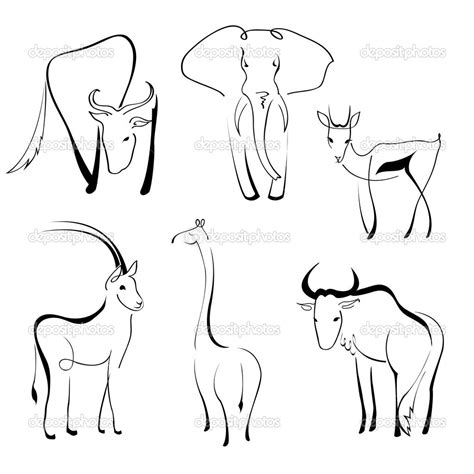 One Line Drawing Animals at GetDrawings | Free download