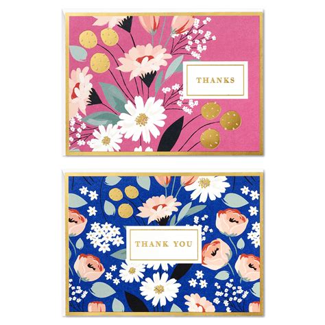 Buy Hallmark Thank You Cards Assortment, Pink and Blue Floral (50 Thank ...