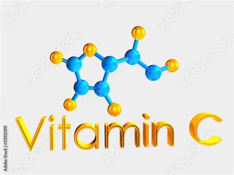 "3D rendered reflective Vitamin C structure on white" Stock photo and royalty-free images on ...