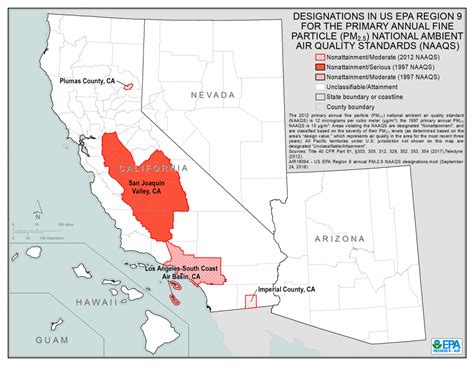 Pm-2.5, Maps, Air Quality Analysis | Pacific Southwest | Us Epa - Air ...