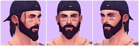 Sims 4 CC's - The Best: Random Face Tattoos by LeSimmerLad