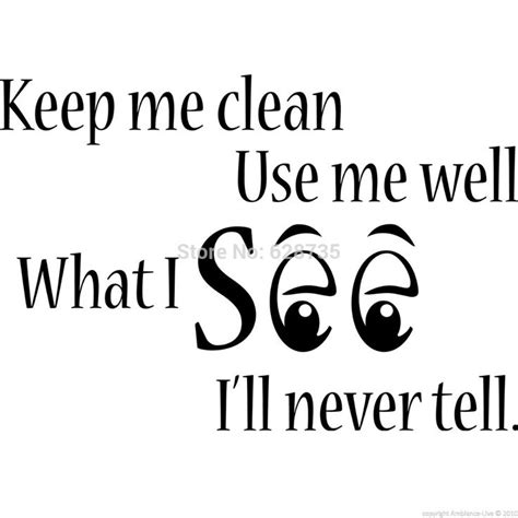 Free Shipping keep me clean Toilet Bathroom word saying Vinyl Decal ...