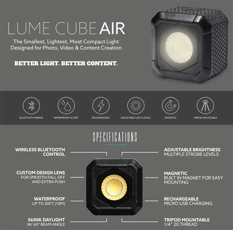 The Lume Cube Air - super small, super bright