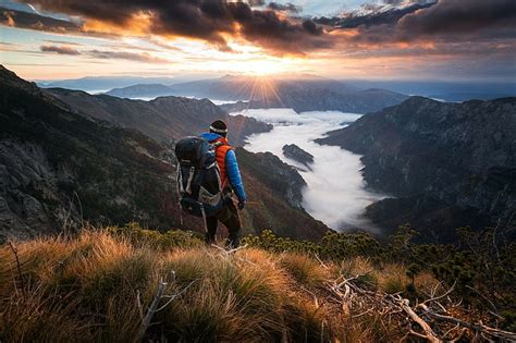 HD wallpaper: hiking, Bosnia and Herzegovina, mist, landscape, shrubs ...