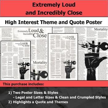 Extremely Loud and Incredibly Close - Theme & Quote Poster for Bulletin ...