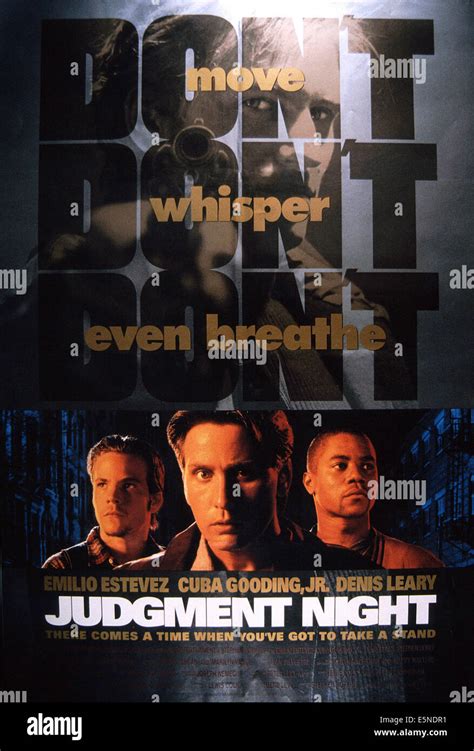 JUDGMENT NIGHT, U.S. poster, from left: Stephen Dorff, Emilio Estevez, Cuba Gooding Jr.; top ...