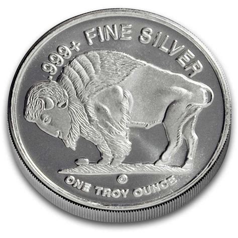 One Troy Ounce 999 fine Silver Buffalo Silver Rounds 1 oz