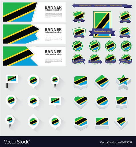 Set tanzania Royalty Free Vector Image - VectorStock