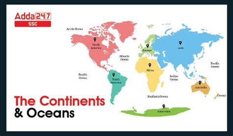 Map Of The 7 Continents And Oceans