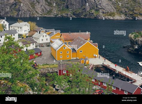 Fishing village in norway Stock Photo - Alamy