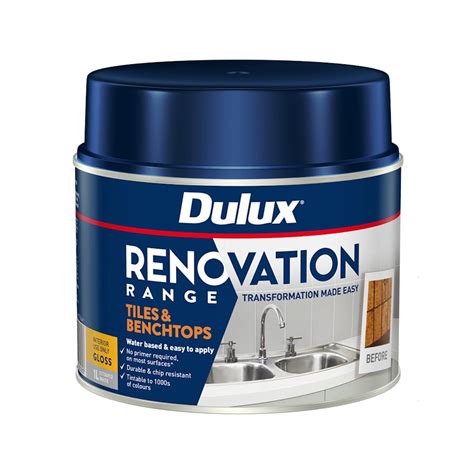 Dulux Renovation Range Tiles & Benchtops Gloss Vivid White 1L ...