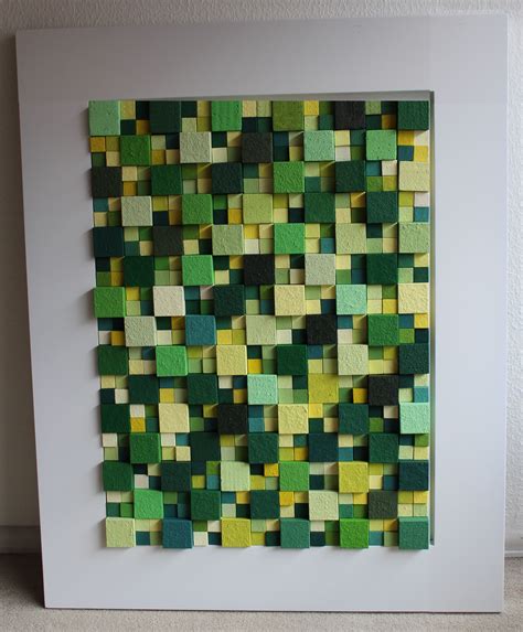 "colores 60 verde" construccion de cubos de madera de diferentes tamaños sobre marco de madera ...