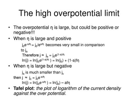 Overpotential When the cell is producing current, the electrode potential changes from its zero ...