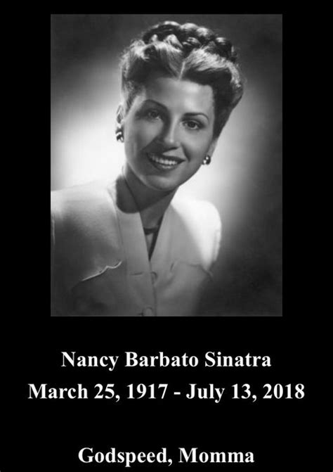 Nancy Sinatra Sr., Frank Sinatra's First Wife, Dies at 101 | MassCentral