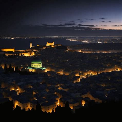 Premium AI Image | jerusalem night cityscape