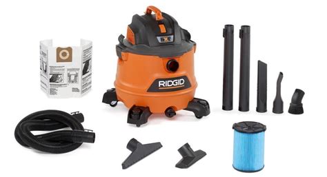 Ridgid 14 Gallon Wet/Dry Shop Vac with Fine Dust Filter, Dust Bag, Hose ...